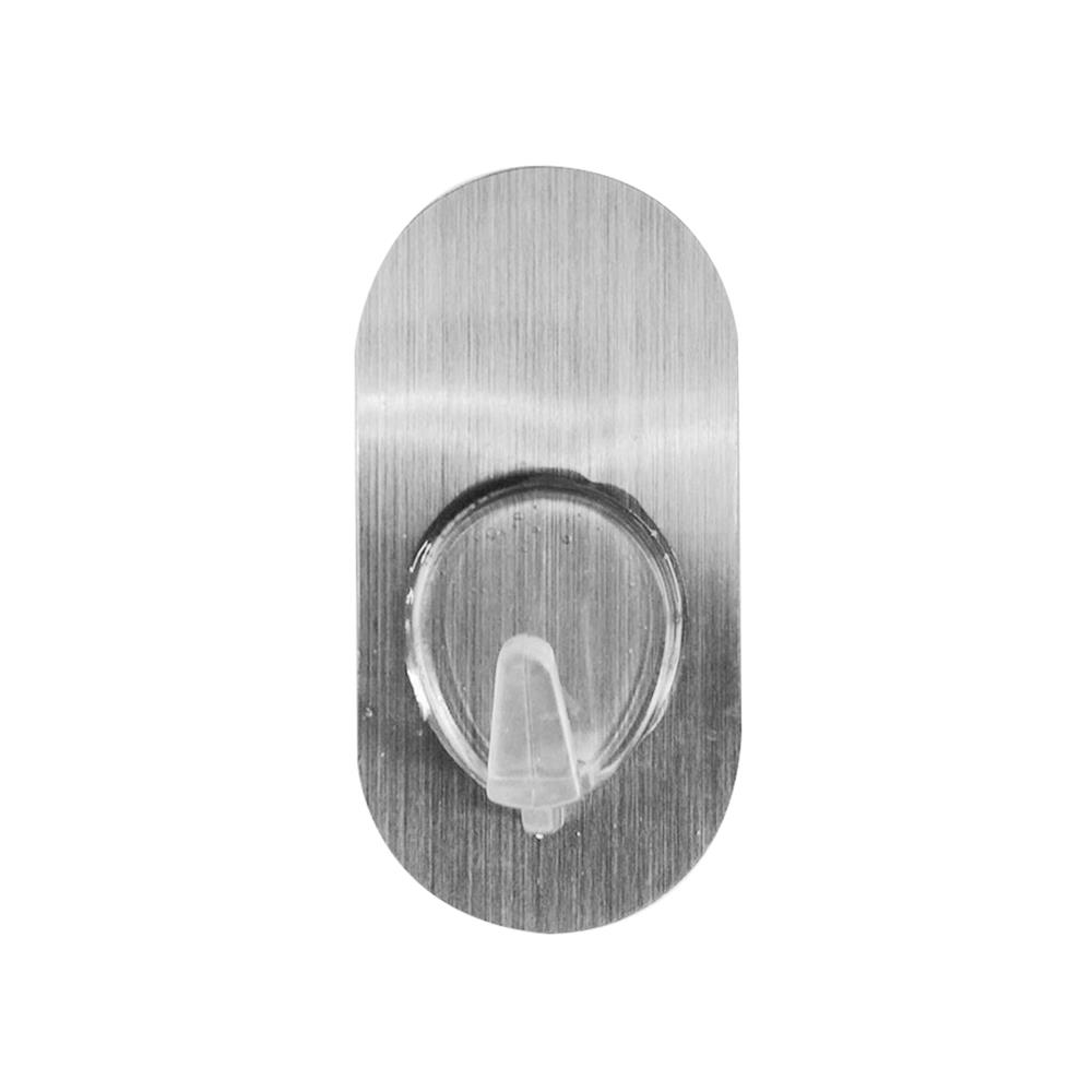 ขอแขวนวงรีติดเทปกาว PLIM XY-0221 สีเงิน แพ็ก 2 ชิ้น