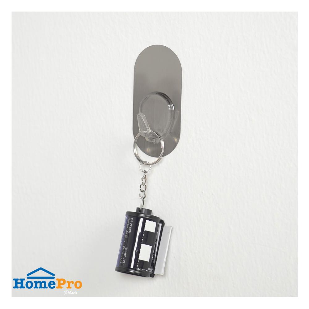 ขอแขวนวงรีติดเทปกาว PLIM XY-0221 สีเงิน แพ็ก 2 ชิ้น