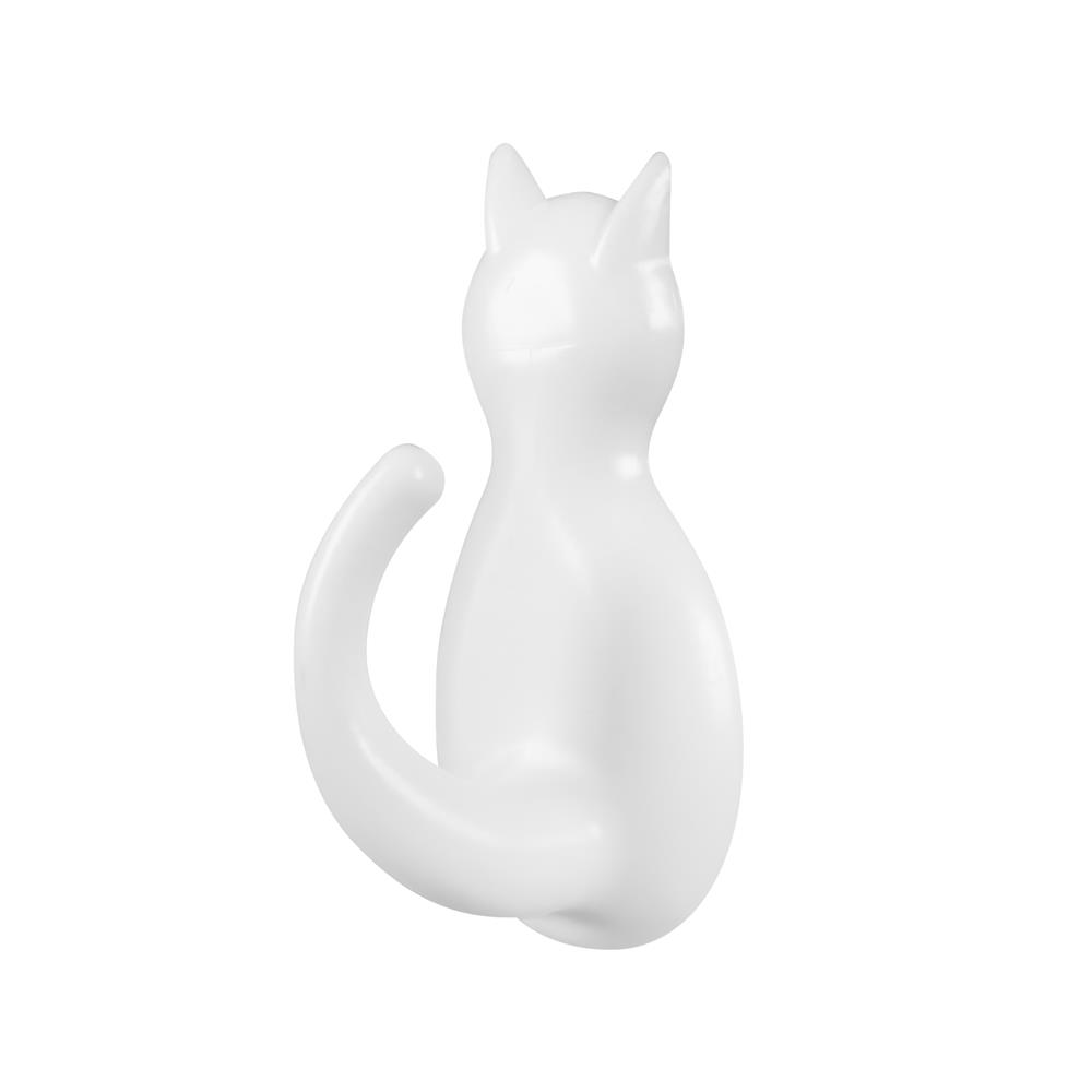 ขอแขวนรูปแมวติดเทปกาว PLIM XY-0501 สีขาว แพ็ก 3 ชิ้น