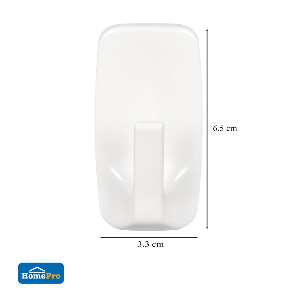 ขอแขวนติดเทปกาว PLIM XY-0361 สีขาว แพ็ก 2 ชิ้น