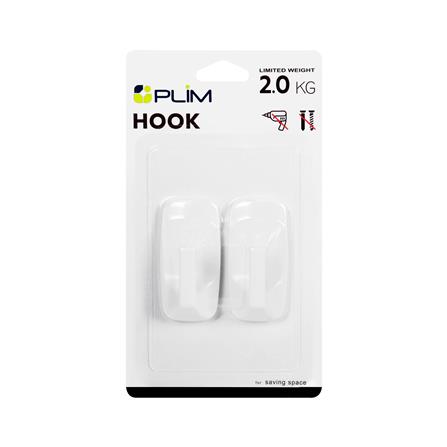 ขอแขวนติดเทปกาว PLIM XY-0361 สีขาว แพ็ก 2 ชิ้น_2