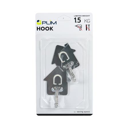 ขอแขวนรูปบ้านติดเทปกาว PLIM ML-87034 สีเงิน แพ็ก 2 ชิ้น_3