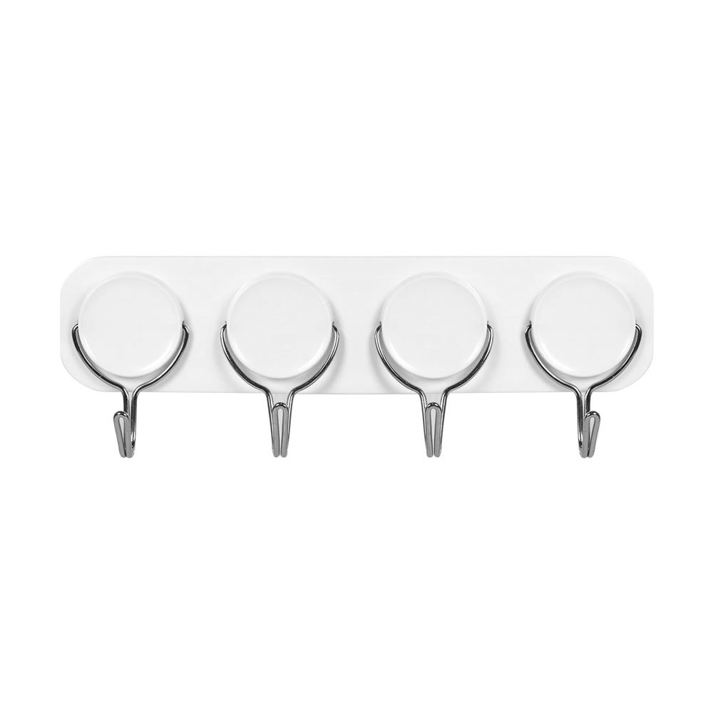 ขอแขวนติดเทปกาว 4 ตะขอ PLIM XY-0527 สีขาว