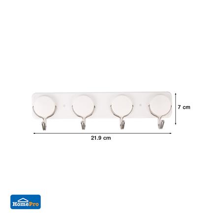 ขอแขวนติดเทปกาว 4 ตะขอ PLIM XY-0527 สีขาว_4