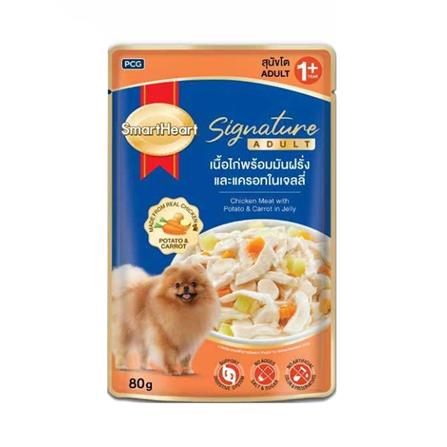 อาหารเปียกสุนัข SMARTHEART CHICKEN MEAT WITH POTATO AND CARROT IN JELLY 80 ก._0
