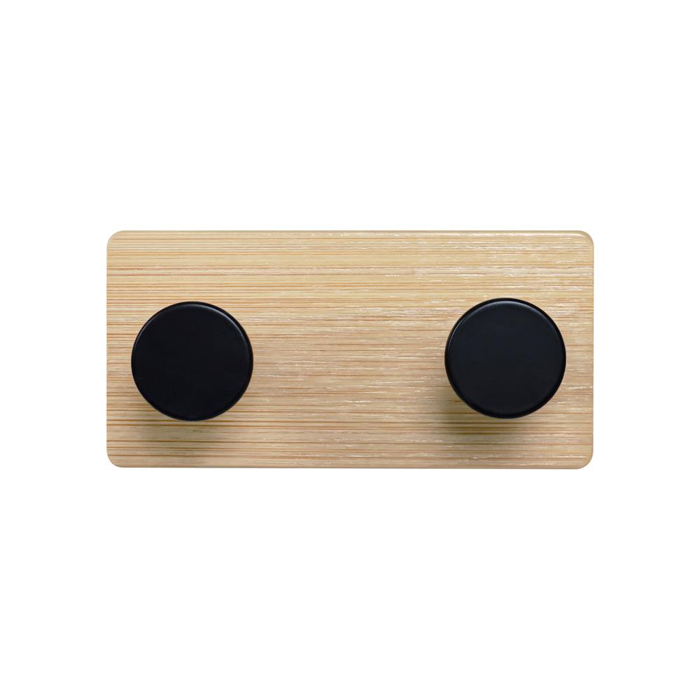 ขอแขวนติดเทปกาว 2 ตะขอ PLIM XY-0497B สีดำ