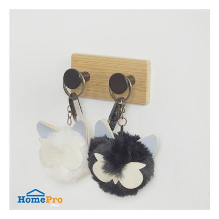 ขอแขวนติดเทปกาว 2 ตะขอ PLIM XY-0497B สีดำ_3