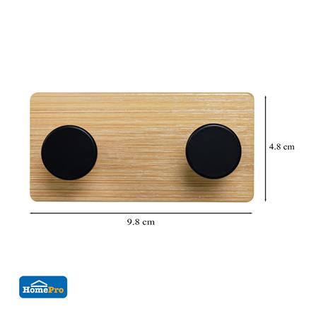 ขอแขวนติดเทปกาว 2 ตะขอ PLIM XY-0497B สีดำ_4