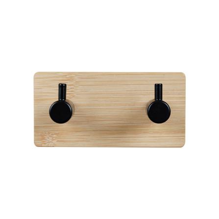 ขอแขวนติดเทปกาว 2 ตะขอ PLIM XY-0834B สีดำ_1