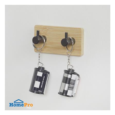 ขอแขวนติดเทปกาว 2 ตะขอ PLIM XY-0834B สีดำ_3