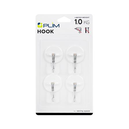 ขอแขวนกลมติดเทปกาว PLIM XY-0907 สีขาว แพ็ก 4 ชิ้น_3