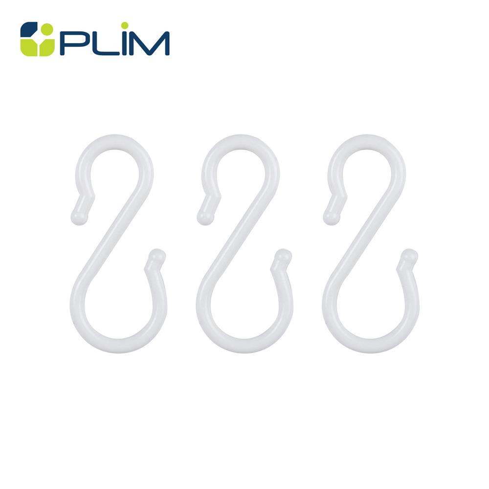 ขอแขวนทรงตัวเอส PLIM XY-0512(L) สีขาว แพ็ก 3 ชิ้น