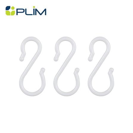 ขอแขวนทรงตัวเอส PLIM XY-0512(L) สีขาว แพ็ก 3 ชิ้น_0