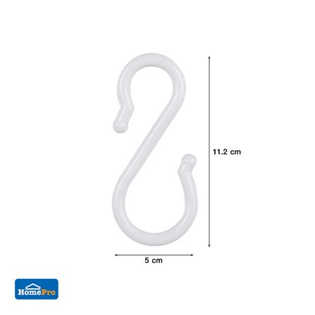 ขอแขวนทรงตัวเอส PLIM XY-0512(L) สีขาว แพ็ก 3 ชิ้น_3