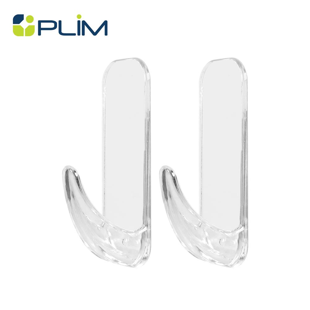 ขอแขวนวงรีติดเทปกาว PLIM XY-0312 สีใส แพ็ก 2 ชิ้น