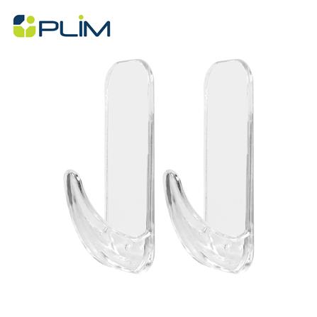 ขอแขวนวงรีติดเทปกาว PLIM XY-0312 สีใส แพ็ก 2 ชิ้น_0