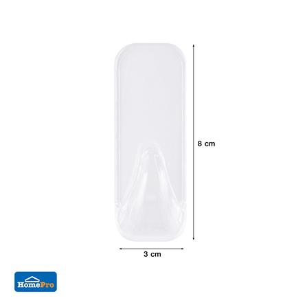 ขอแขวนวงรีติดเทปกาว PLIM XY-0312 สีใส แพ็ก 2 ชิ้น_5