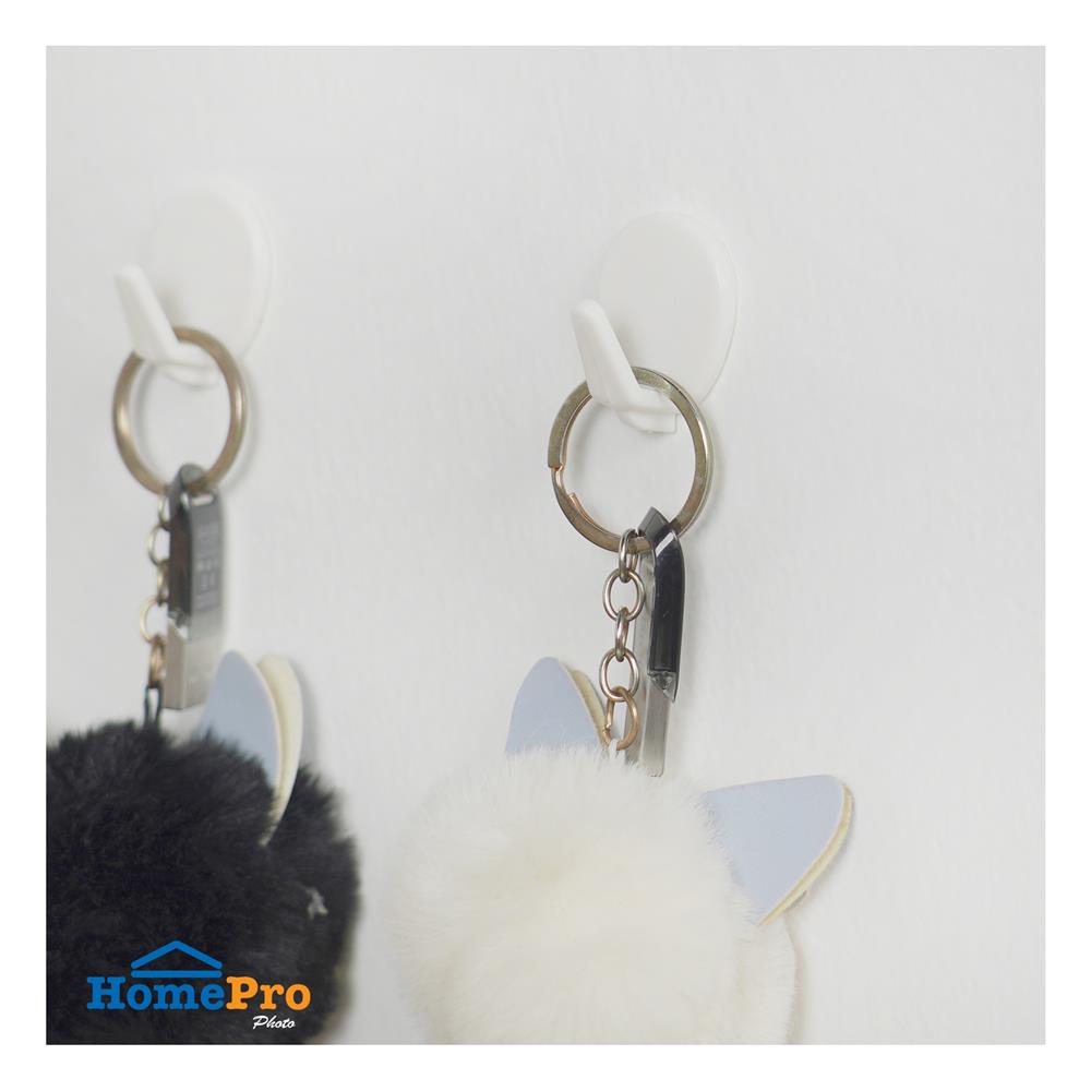 ขอแขวนติดเทปกาว PLIM M-10909 สีขาว แพ็ก 6 ชิ้น