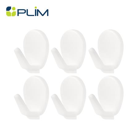 ขอแขวนติดเทปกาว PLIM M-10909 สีขาว แพ็ก 6 ชิ้น_0