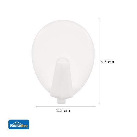 ขอแขวนติดเทปกาว PLIM M-10909 สีขาว แพ็ก 6 ชิ้น_5