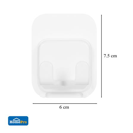 ขอแขวนเหลี่ยมติดเทปกาว PLIM XY-0710 สีขาว_4