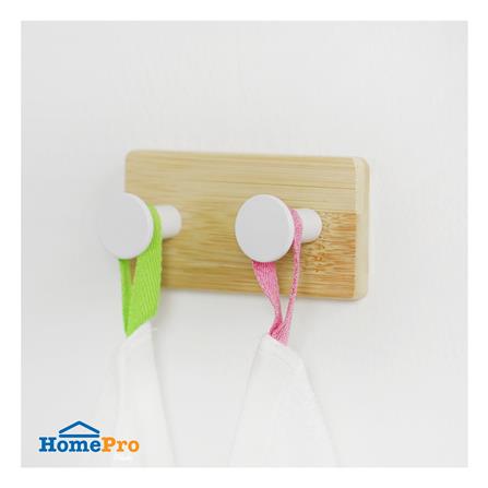 ขอแขวนติดเทปกาว 2 ตะขอ PLIM XY-0497W สีขาว_3
