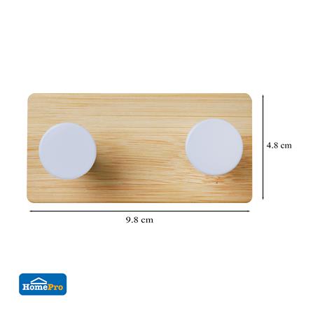 ขอแขวนติดเทปกาว 2 ตะขอ PLIM XY-0497W สีขาว_4