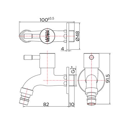ก๊อกล้างพื้น 1 ทาง KARAT FAUCET KF-79-401-63 สีเงิน_3