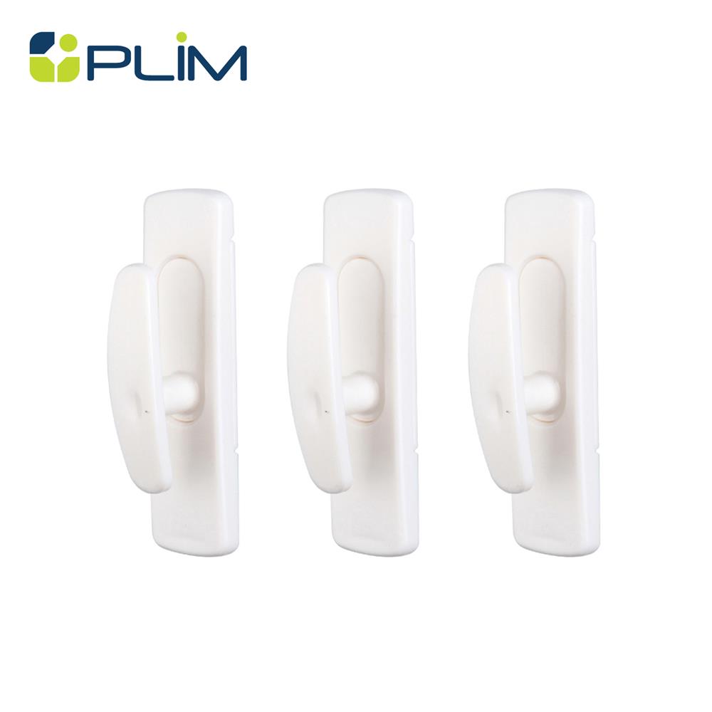 ขอแขวนอเนกประสงค์ติดเทปกาว PLIM XY-0560 สีขาว แพ็ก 3 ชิ้น