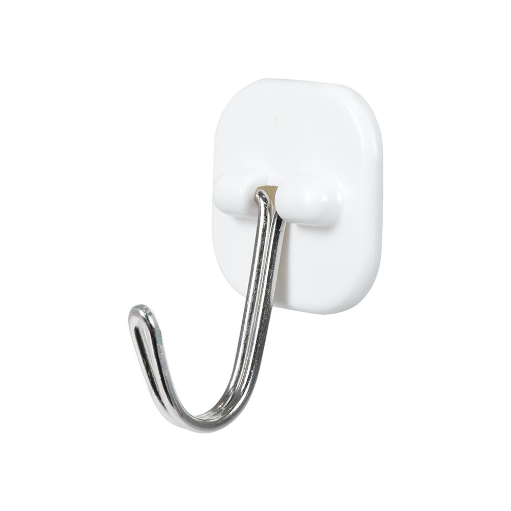 ขอแขวนเหลี่ยมติดเทปกาว PLIM XY-0904 สีขาว แพ็ก 6 ชิ้น