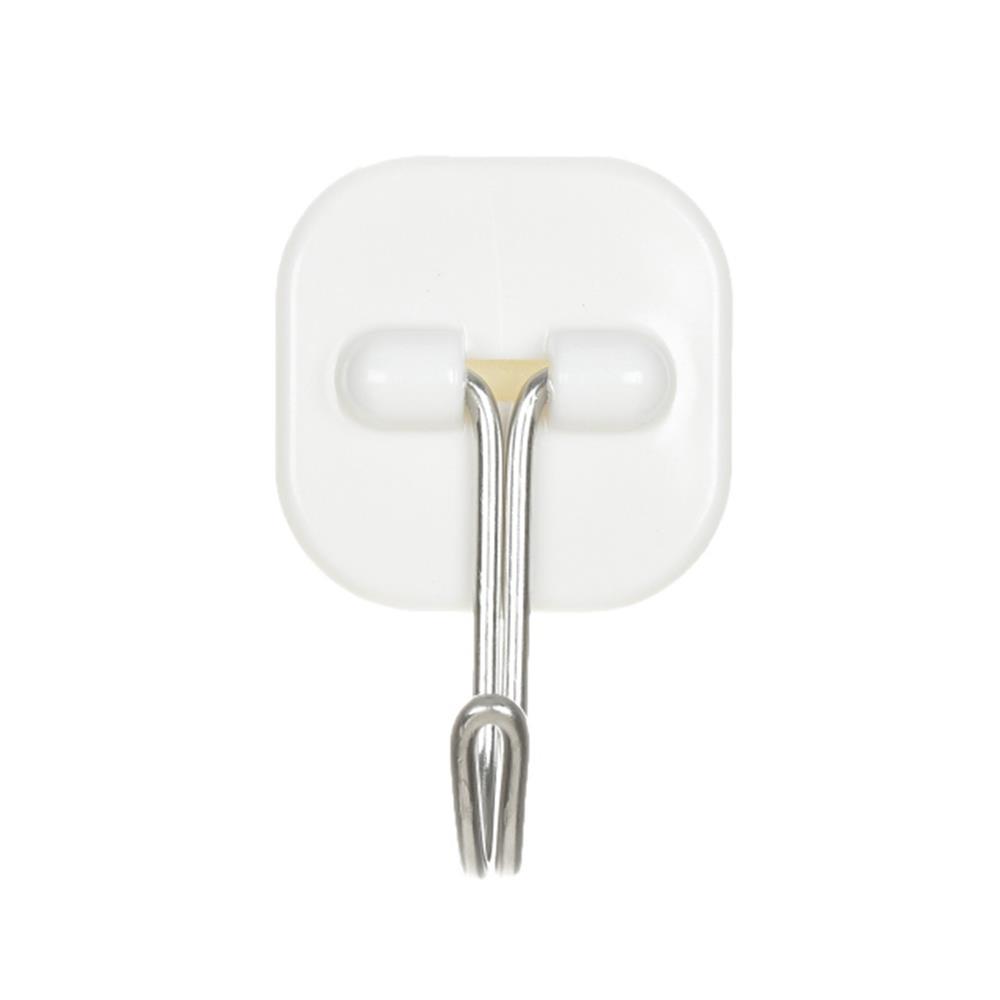 ขอแขวนเหลี่ยมติดเทปกาว PLIM XY-0904 สีขาว แพ็ก 6 ชิ้น