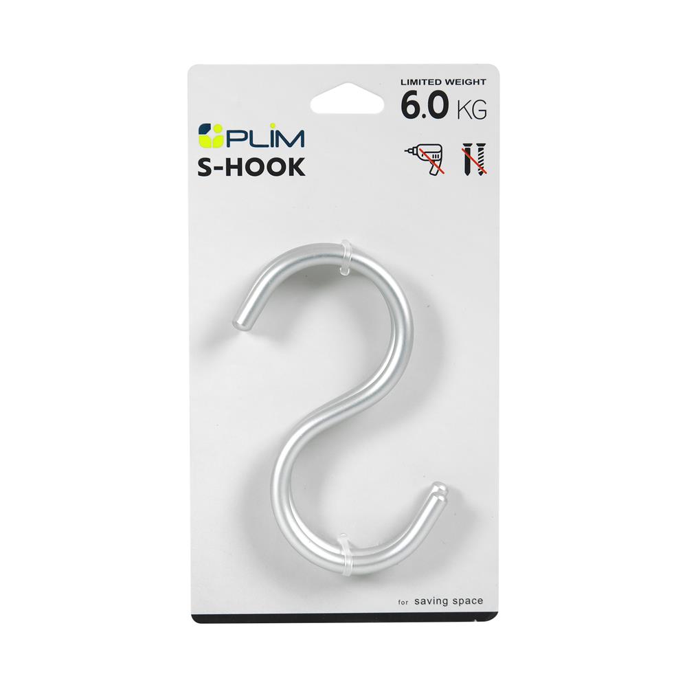 ขอแขวนอะลูมิเนียมตัวเอส PLIM XY-0441 5.5x10.5 ซม.