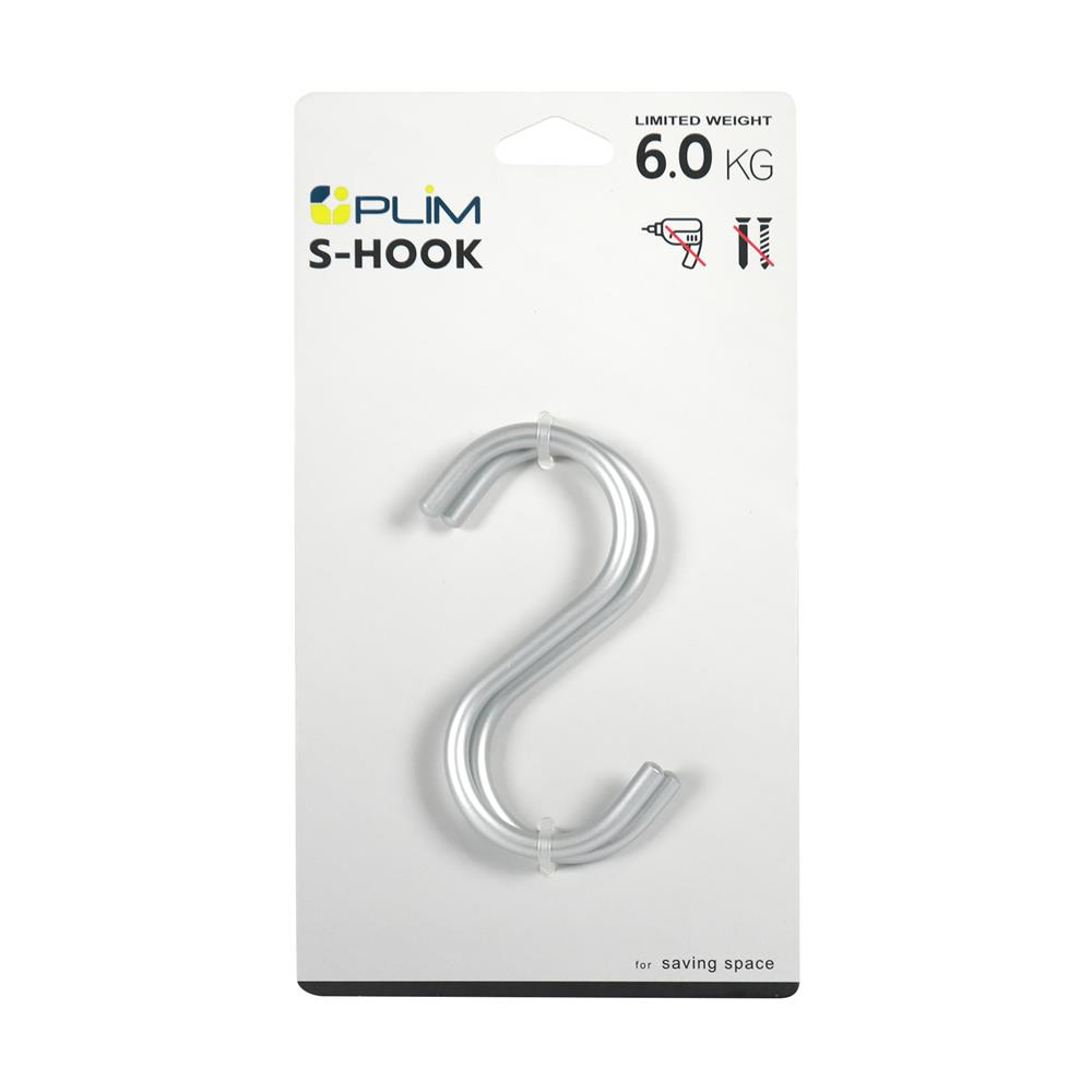 ขอแขวนอะลูมิเนียมตัวเอส PLIM XY-0442 4x8.5 ซม.