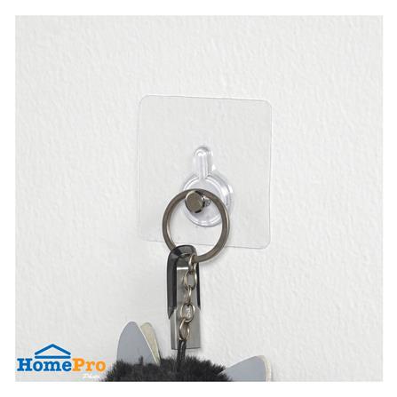 ขอแขวนเหลี่ยมติดเทปกาว PLIM XY-0104 สีใส แพ็ก 3 ชิ้น_4