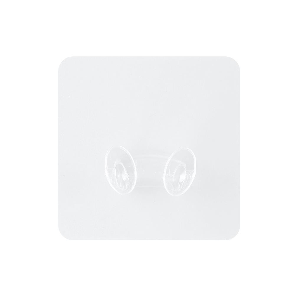 ขอแขวนเหลี่ยมติดเทปกาว PLIM XY-0102 สีใส แพ็ก 3 ชิ้น