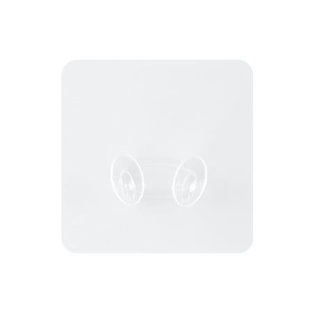 ขอแขวนเหลี่ยมติดเทปกาว PLIM XY-0102 สีใส แพ็ก 3 ชิ้น_2