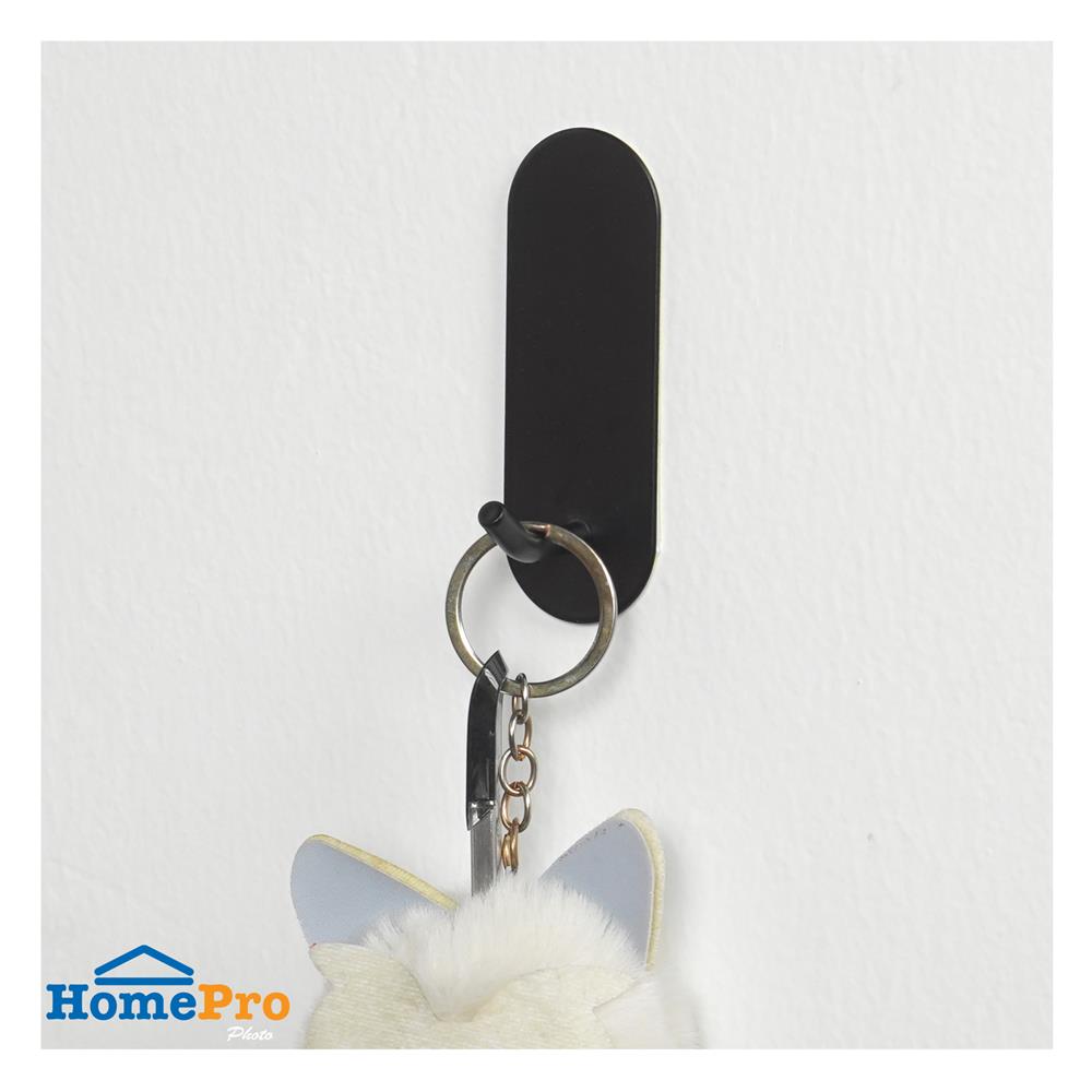 ขอแขวนสเตนเลสติดเทปกาว PLIM XY-0847 สีดำ แพ็ก 2 ชิ้น