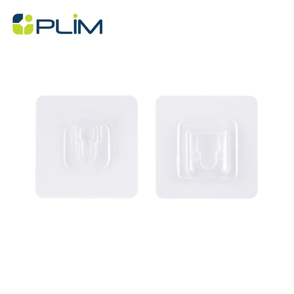 ขอแขวนเหลี่ยมอเนกประสงค์ PLIM XY-0101 สีใส แพ็ก 2 ชิ้น