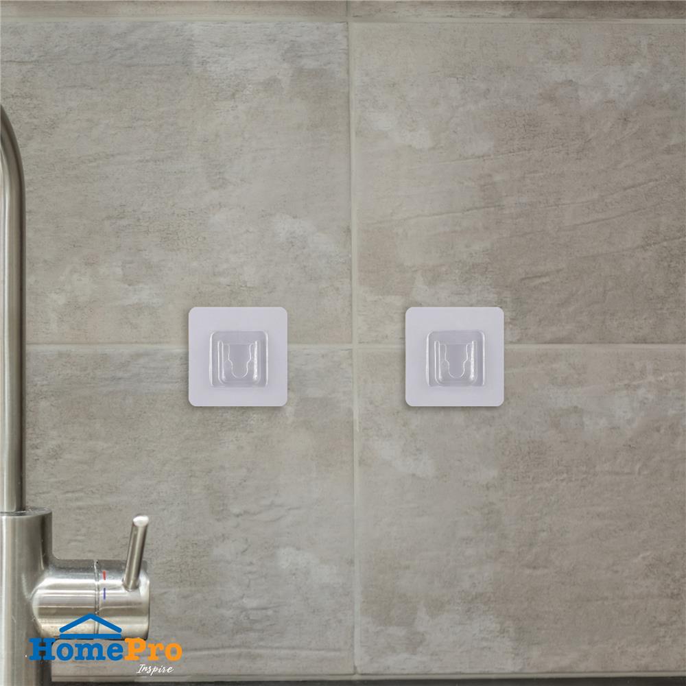 ขอแขวนเหลี่ยมอเนกประสงค์ PLIM XY-0101 สีใส แพ็ก 2 ชิ้น