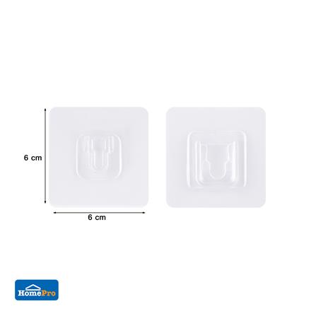 ขอแขวนเหลี่ยมอเนกประสงค์ PLIM XY-0101 สีใส แพ็ก 2 ชิ้น_4