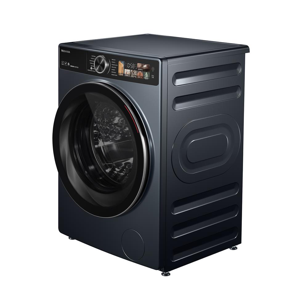 เครื่องซักอบผ้าฝาหน้า TOSHIBA TWD-T25BZU115MWT(MG) 10.5/7กก. 1400RPM อินเวอร์เตอร์ สีเทา