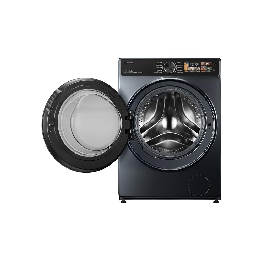 เครื่องซักอบผ้าฝาหน้า TOSHIBA TWD-T25BZU115MWT(MG) 10.5/7กก. 1400RPM อินเวอร์เตอร์ สีเทา