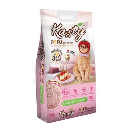 ทรายแมวเต้าหู้  KASTY TOFU CAT LITTER กลิ่น STRAWBERRY CHEESECAKE 10 ลิตร_0