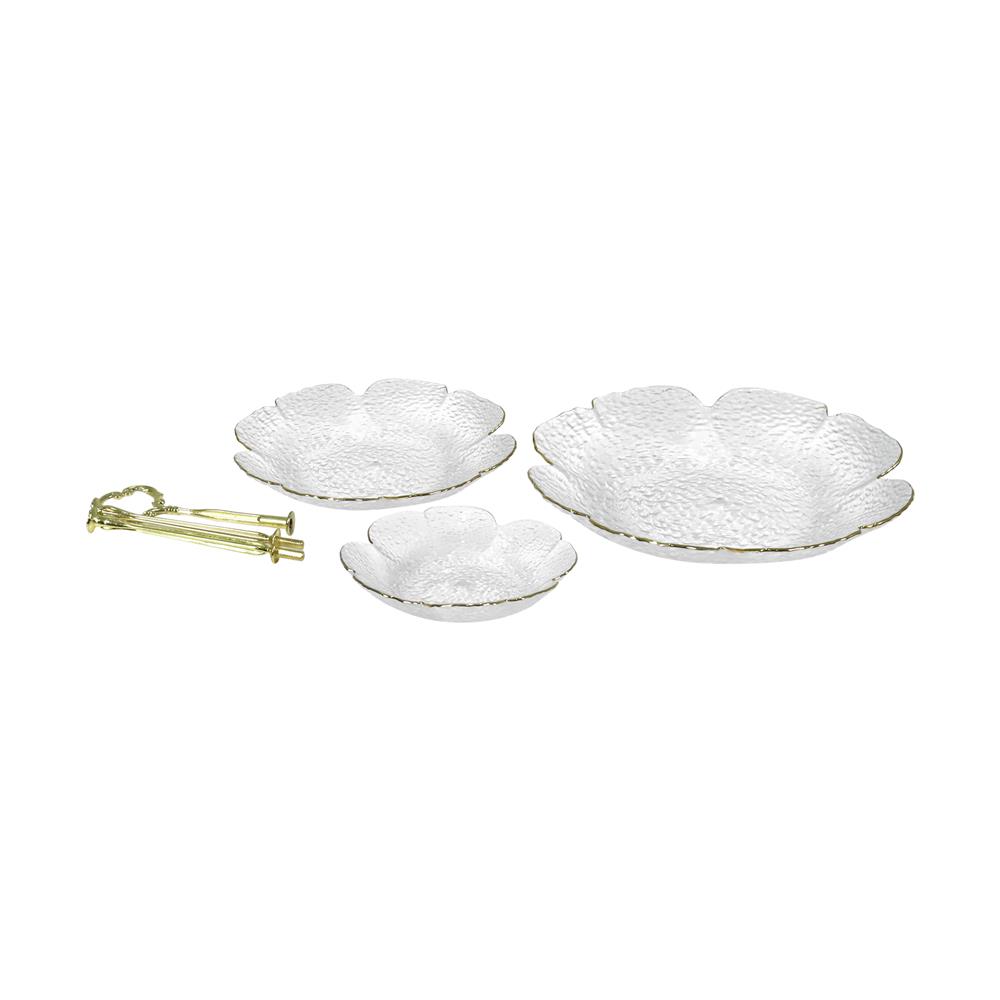 ที่วางขนมแก้ว 3 ชั้น KECH FLORA