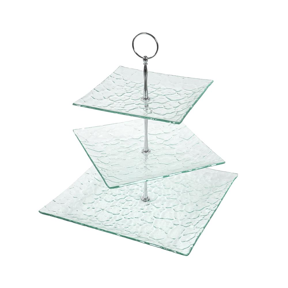 ที่วางขนมแก้ว 3 ชั้น KECH SQUARE