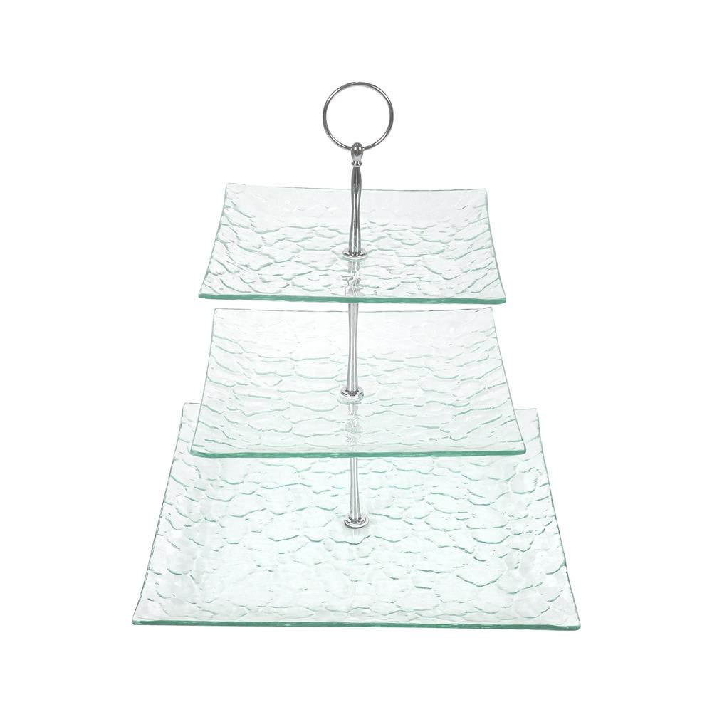 ที่วางขนมแก้ว 3 ชั้น KECH SQUARE