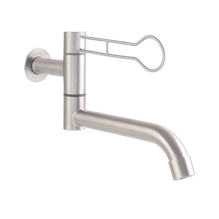 ก๊อกอ่างล้างหน้าเดี่ยวติดผนัง WS WS-0508L สีเงิน_0