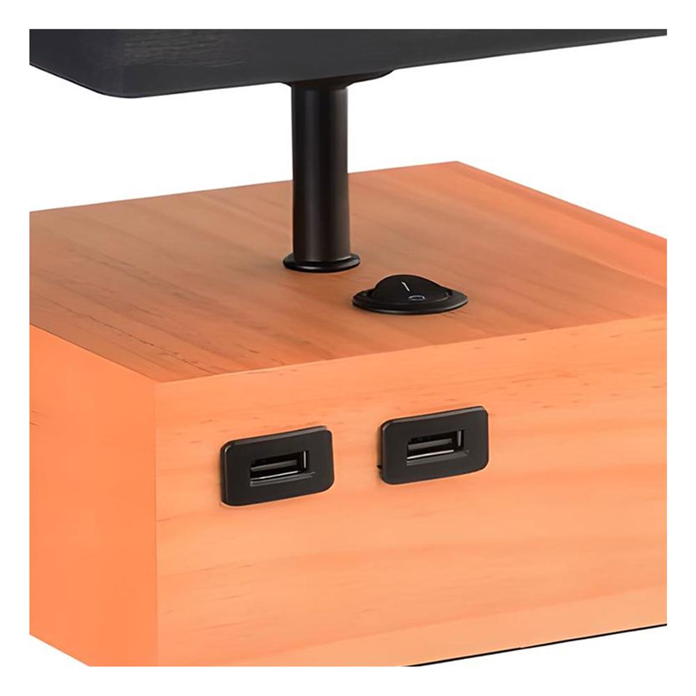 ไฟตั้งโต๊ะ LUMAX 02-01051 สีดำ/ลายไม้