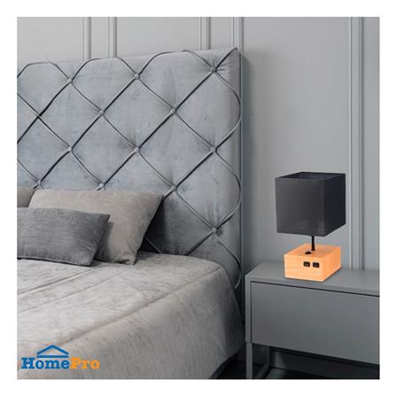 ไฟตั้งโต๊ะ LUMAX 02-01051 สีดำ/ลายไม้_2