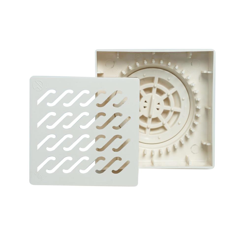 ตะแกรงกันกลิ่นแบบปูกระเบื้อง SUPER DRAIN 5.3 นิ้ว สีขาว